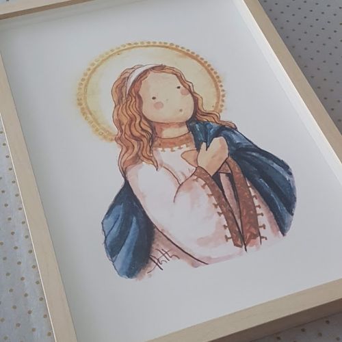 Ilustración de santa hecha a mano